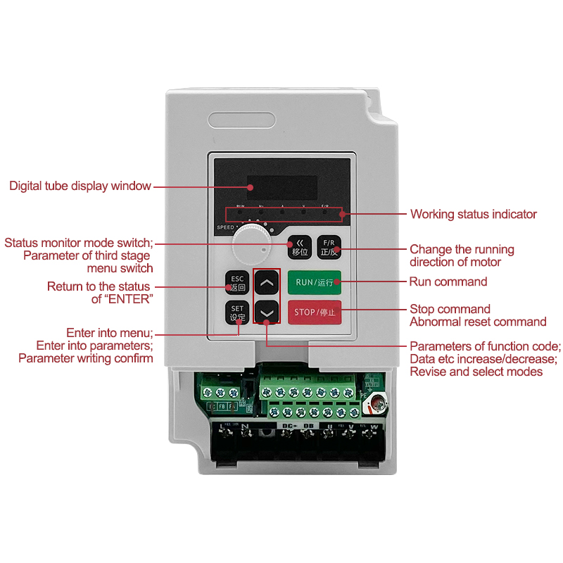 Cnc Spindle Motor - 1.5kw 110v/220v/380vac Inverter 2hp Vfd Variabile