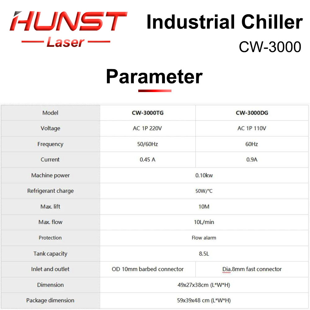 HUNST S&A CW3000 refrigeratore - Laser Industrial Chiller recensione e prezzo