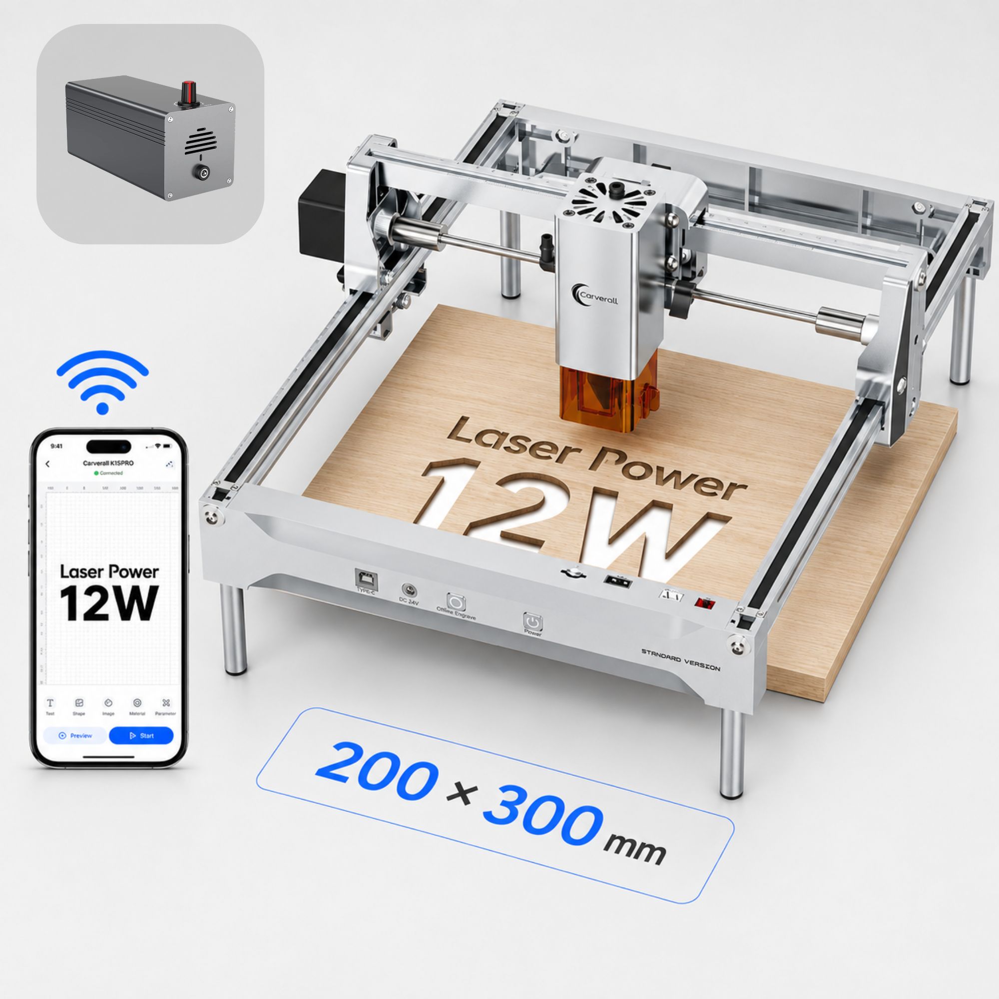 Incisore Laser K15 PRO 12W con - Industrial Laser Engraver recensione e prezzo